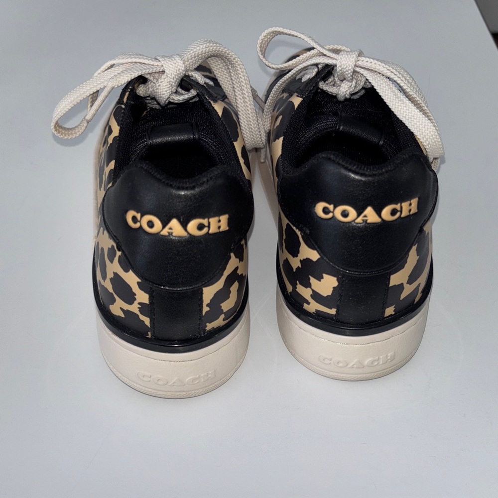 Coach Black and Tan Leopard Sneakers - Picture 4 of 10